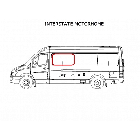 Road Side Forward Vented Window Glass 372258-03