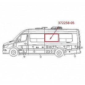 Road Side Window Glass Fixed 372258-05