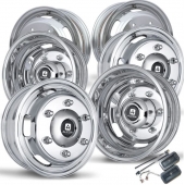 Polished Alloy Dual Wheels for 2007-2015 Airstream Interstate - Set of 6 - 101102