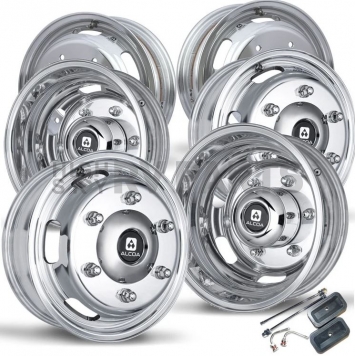 Polished Alloy Dual Wheels for 2007-2015 Airstream Interstate - Set of 6 - 101102