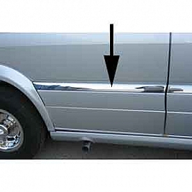 Chrome Trim Passenger Side Middle Rear NCV3 - 203624-26