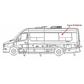 Road side Rear Vented Window Glass 372260-04
