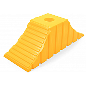 Camco Wheel Chock Yellow Plastic Single -  44435