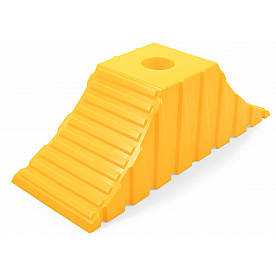 Camco Wheel Chock Yellow Plastic Single -  44435