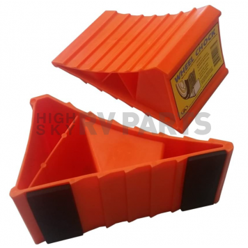 Valterra Wheel Chock Bright Orange Plastic - Pack Of 6 - A95036-3