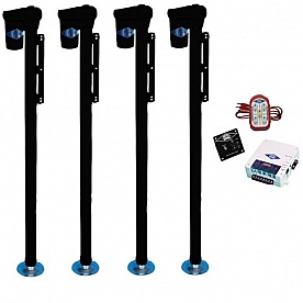 Rieco-Titan Wireless Camper Jack Black - Electric 2500 Pond - Set of 4 - 56212