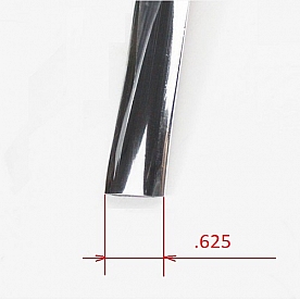 Insert Belt Line Upper Molding Chrome .625 - Roll of 12' - 201912-100