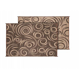 Faulkner RV Patio Mat 5 Feet x 3 Feet Beige/ Brown - 68859