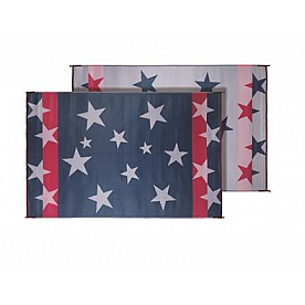 Faulkner RV Patio Mat 5 Feet x 3 Feet Red/ White/ Blue - 68865