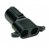 Reese Trailer Wiring Connector Adapter - 7-Way Blade to Dual 12 Cigarette Lighter - 74681