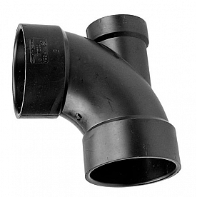 LaSalle Bristol Waste Valve Fitting 90 Degree Short Turn Elbow - 3 Inch Hub ABS Plastic