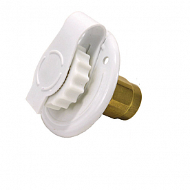 Valterra Fresh Water Inlet  - With Check Valve Brass White - A01-0171LFVP