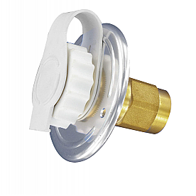 Valterra Fresh Water Inlet - with Brass Check Valve - A01-0172LFVP