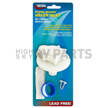 Valterra Fresh Water Inlet with Check Valve - Plastic White - A01-0168VP-1