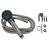 Phoenix Products Shower Head with 60 inch Double Hooked Stainless Steel Hose - PF276045