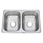 Pure Liberty Manufacturing Sink Stainless Steel Double Bowl PLM-2515-304-22