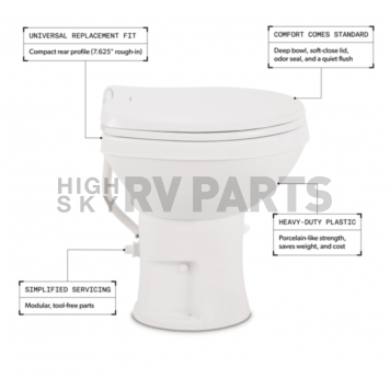 Dometic 400 Series RV Toilet White - 9610008275-1