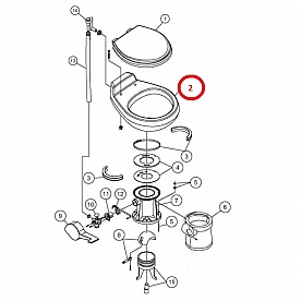 Dometic Toilet Bowl Assembly Replacement - Bone - 385310740