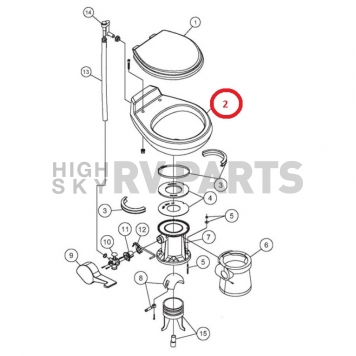 Dometic Toilet Bowl Assembly 385310739