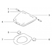 Thetford Toilet Seat Hinge White Parchment for Electra Magic - 390557