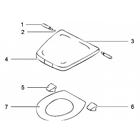 Thetford Toilet Seat Hinge White Parchment for Electra Magic - 390557