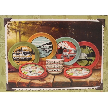 Vintage Campers Dish 12 Piece Set