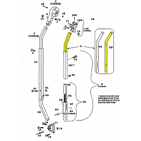 Bright 1965 - 77 Rafter Arm Bar with Two holes only - 214200-XXX