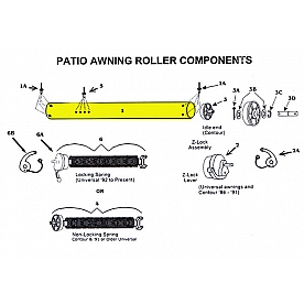 Awning Roller Tube 3 inch Galvanized Steel - 330240