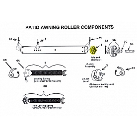 Idle End Assembly for Awning Roller 201500
