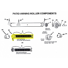 Locking Awning Spring Assembly 201110