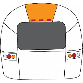 #10 Center Top Front or Rear Window Segment 104448-02