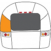 #2 Rear Road Side Window Center Segment 104456-02