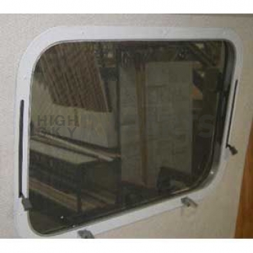 Screen with Frame White for 30 inch Airstream Window 372175-02     