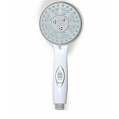 Camco Shower Head White 4 Position - 43711