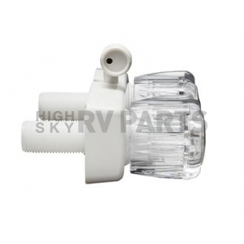 Dura Faucet Shower Control Valve with Clear Crystal Acrylic Knob Handle - DF-SA100A1-WT-2