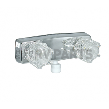 Phoenix Products Shower Faucet - 2 Valve - Clear Crystal Acrylic Knob Handle - PF213350