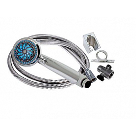 Phoenix Products Shower Head with 60 inch Stainless Steel Hose/ 5 Function Spray Setting - PF276057
