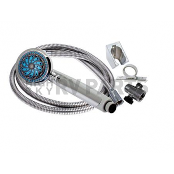 Phoenix Products Shower Head with 60 inch Stainless Steel Hose/ 5 Function Spray Setting - PF276057