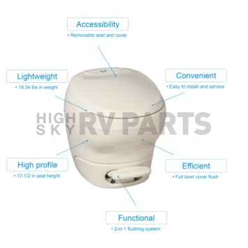 Thetford Aqua-Magic Bravura RV Toilet - Standard Profile - 31101-4
