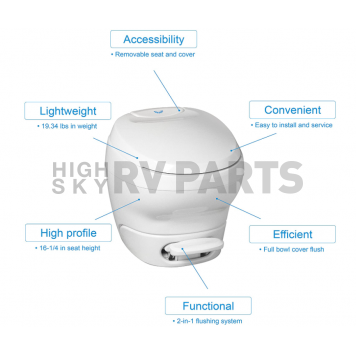 Thetford Aqua-Magic Bravura RV Toilet - Standard Profile - 31100-1