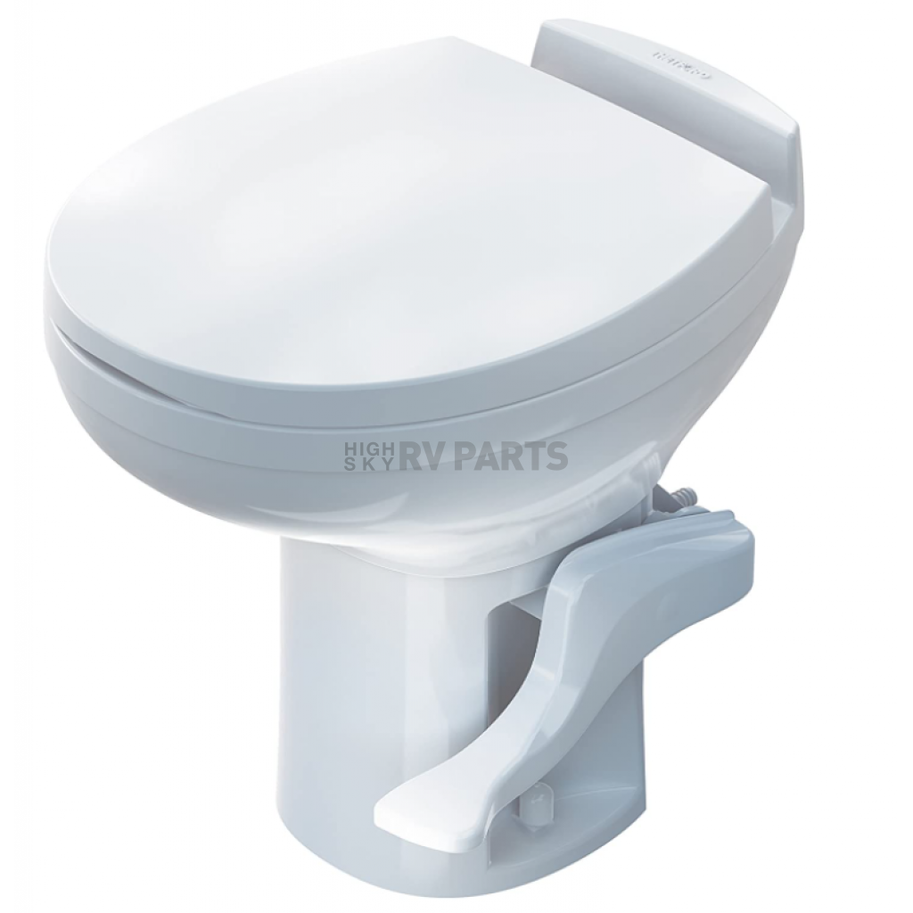 Motorhome and RV Bathroom Aqua Magic Porcelain Toilet High Profile White 