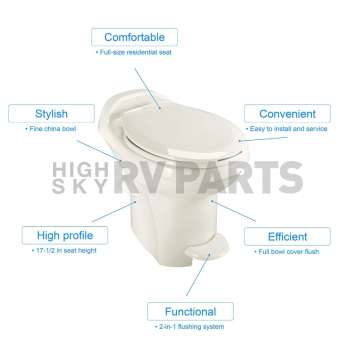 Thetford Aqua-Magic Style Plus RV Toilet - Standard Profile - 34430-1