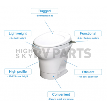 Thetford Aqua-Magic V RV Toilet - Standard Profile - 31667-2