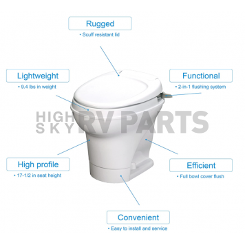 Thetford Aqua-Magic V RV Toilet - Standard Profile - 31675-1