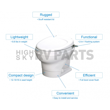 Thetford Aqua-Magic V RV Toilet - Low Profile - 31646-4