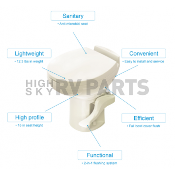 Thetford Aqua-Magic Residence RV Toilet - Standard Profile - 42175-2