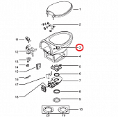 Thetford Toilet Flush Switch for Aria Deluxe II Two Flush Mode Operation - 28964