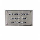 Auxiliary Dump Tank Valve Handle Tag 385101