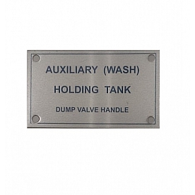 Auxiliary Dump Tank Valve Handle Tag 385101