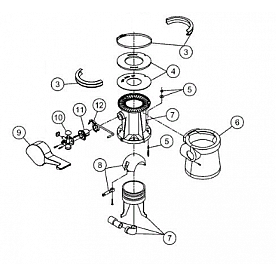 Dometic Toilet Base Ebony for 548/ 1048 VacuFlush Model 385310172